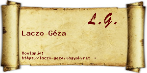 Laczo Géza névjegykártya